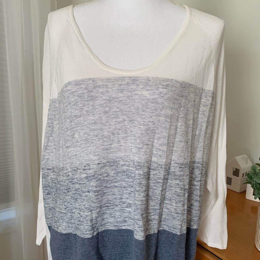 Wide striped lightweight beach sweater